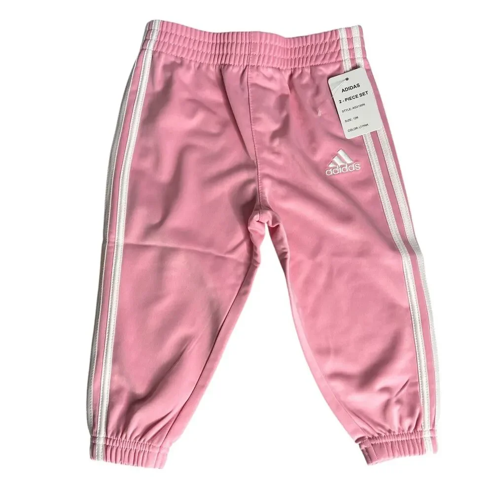 Adidas Girls 2 Piece Track Suit 12 month New - Picture 3 of 5